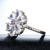 Wong Rain Trendy 100% 925 Sterling Silver White Topaz Gemstone Wedding Engagement Rings