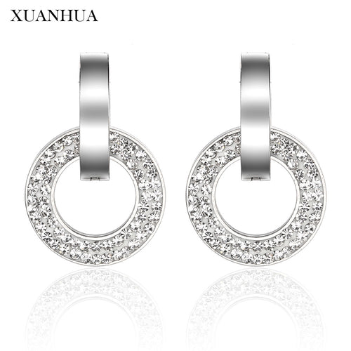 XUANHUA Stud Stainless Steel Jewelry Woman Earrings