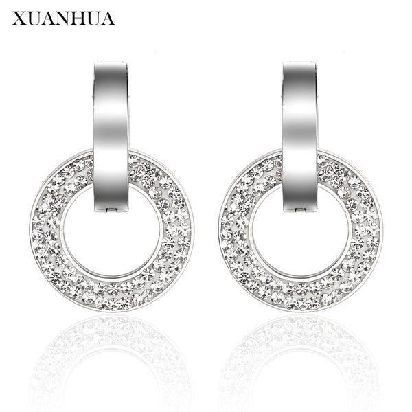XUANHUA Stud Stainless Steel Jewelry Woman Earrings