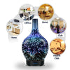 7 Color Light 3D Glass Vase Aromatherapy Essential Oil Aroma Diffuser