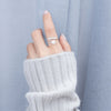 Fresh Flower 925 Sterling Silver Female Resizable Opening Rings
