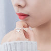 Fresh Flower 925 Sterling Silver Female Resizable Opening Rings