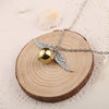 Golden Snitch Necklace Quidditch Fly Ball Antique Bronze Silver Color Wing Pendant