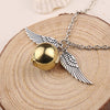 Golden Snitch Necklace Quidditch Fly Ball Antique Bronze Silver Color Wing Pendant