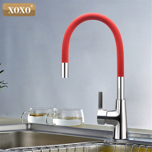 XOXO 360 New Arrival 7-color Silica Gel Nose Kitchen Faucet