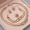 Dubai Gold Jewelry Sets Nigerian Wedding African Beads Crystal