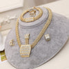 Dubai Gold Jewelry Sets Nigerian Wedding African Beads Crystal