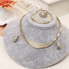Dubai Gold Jewelry Sets Nigerian Wedding African Beads Crystal