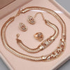 Dubai Gold Jewelry Sets Nigerian Wedding African Beads Crystal