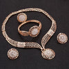 Dubai Gold Jewelry Sets Nigerian Wedding African Beads Crystal