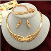 Dubai Gold Jewelry Sets Nigerian Wedding African Beads Crystal