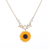 Pearl New Creative Sunflower Pendant Necklaces