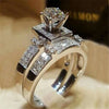 Trendy Crystal Ring Set Wedding Rings