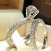 Trendy Crystal Ring Set Wedding Rings