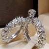Trendy Crystal Ring Set Wedding Rings