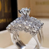 Trendy Crystal Ring Set Wedding Rings