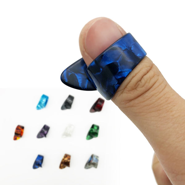 SLOZZ Thumb Finger Guitar Pick Celluloid Mediator for Acoustic Electronic