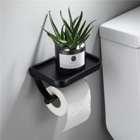 Wall Mounted Black Toilet Paper Holder