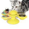 windmill cat toy Turntable Teasing Interactive cat brush with Catnip