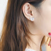 S925 Silver Color Cute Bowknot Stud Earrings