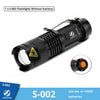 Mini Rechargeable LED Flashlight Use XPE + COB lamp beads 100 meters lighting