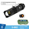 Mini Rechargeable LED Flashlight Use XPE + COB lamp beads 100 meters lighting