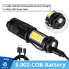 Mini Rechargeable LED Flashlight Use XPE + COB lamp beads 100 meters lighting