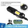 Mini Rechargeable LED Flashlight Use XPE + COB lamp beads 100 meters lighting