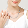 DOTEFFIL 925 Sterling Silver 6mm Full Sideways Necklace