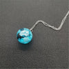 Chic Transparent Resin Rould Ball Moon Pendant Necklace