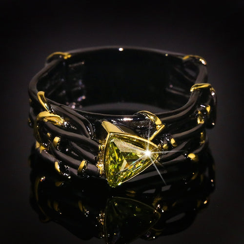 Vintage Gothic Black Tree Branch Ring