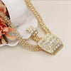 Dubai Gold Jewelry Sets Nigerian Wedding African Beads Crystal