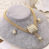 Dubai Gold Jewelry Sets Nigerian Wedding African Beads Crystal