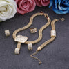Dubai Gold Jewelry Sets Nigerian Wedding African Beads Crystal