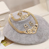 Dubai Gold Jewelry Sets Nigerian Wedding African Beads Crystal