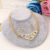Dubai Gold Jewelry Sets Nigerian Wedding African Beads Crystal