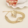 Dubai Gold Jewelry Sets Nigerian Wedding African Beads Crystal