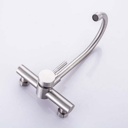 304 Stainless Steel Kitchen Wall-mounted Sink Faucet