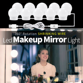 USB LED 12V Makeup Lamp Wall Light Beauty 2 6 10 14 Bulbs Kit For Dressing Table