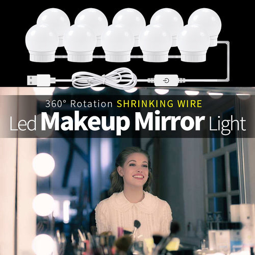 USB LED 12V Makeup Lamp Wall Light Beauty 2 6 10 14 Bulbs Kit For Dressing Table