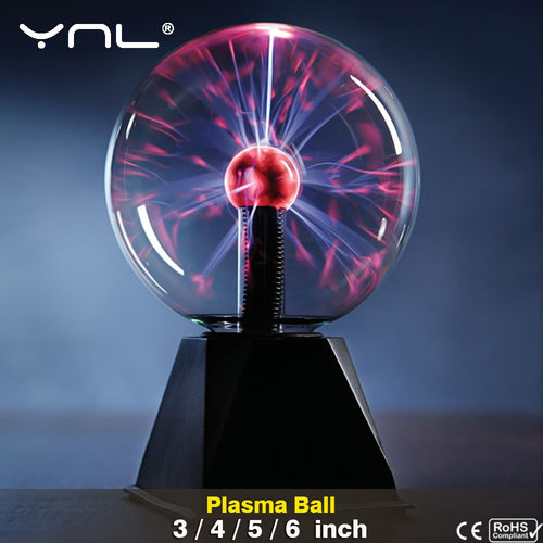 Novelty Magic Crystal Plasma Ball Touch Lamp 220V LED Night Light Child Nightlight