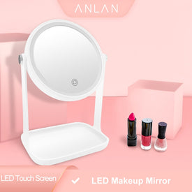 LED Lights Touch Screen Makeup Mirror