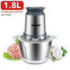 2 Speeds Stainless Steel Electric Chopper