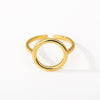 Minimalist Circle Rings Fashion Jewelry Adjustable Stainless Steel