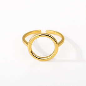 Minimalist Circle Rings Fashion Jewelry Adjustable Stainless Steel