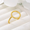 Minimalist Circle Rings Fashion Jewelry Adjustable Stainless Steel