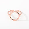 Minimalist Circle Rings Fashion Jewelry Adjustable Stainless Steel