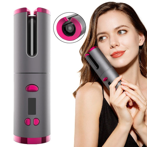 Automatic Hair Curler USB Rechargeable Auto Curling Iron