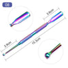 BORN PRETTY Nail Clipper Cutter Stainless Steel Rainbow Tweezer
