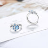 925 sterling silver Stud Earring Blue Zircon Cat Claw Design Earrings